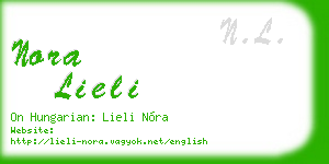 nora lieli business card