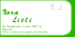 nora lieli business card